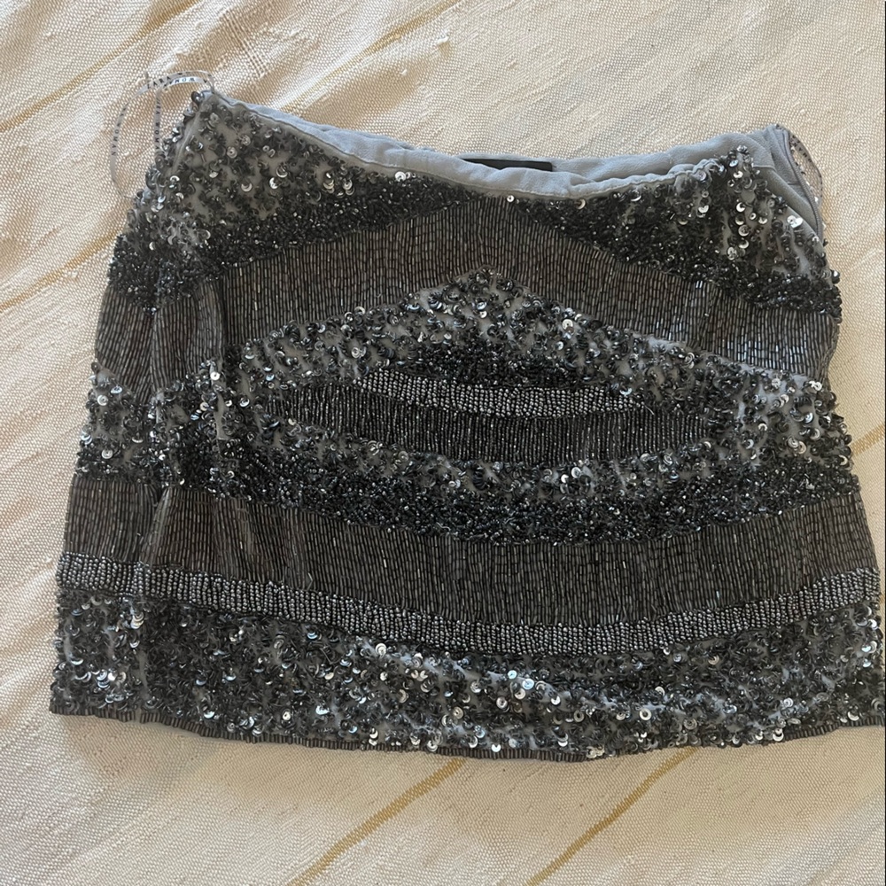 Zara Woman heavy sequin skirt